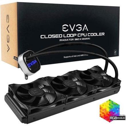 Fan EVGA -  CLC 360 mm All-In-One RGB LED CPU Vízhűtés/univerzális - 400-HY-CL36-V1
