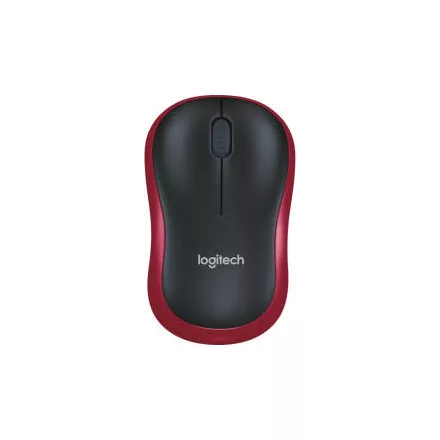 Logitech M185 fekete/piros vezeték nélküli egér