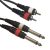 2xRCA apa - 2xJack 6,3 mono apa 1,5m fekete Accu-Cable 1611000049