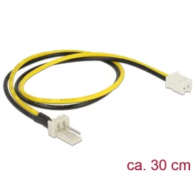   Tápkábel ventilátorhoz 3 pin apa 2 pin anya 30cm Delock 83655