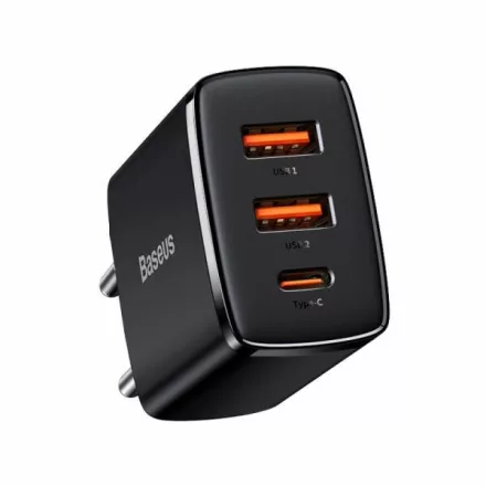 Hálózati töltő USB + Type-C Baseus CCXJ-E02 30W QC fehér