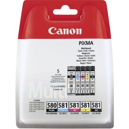 Tintapatron szett Canon PGI-580 PGBK fekete + CLI-581 CMYBK színes eredeti