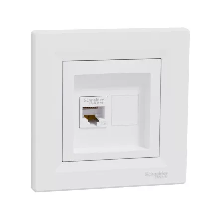 Asfora UTP Cat5e aljzat 1xRJ45 fehér EPH4300121