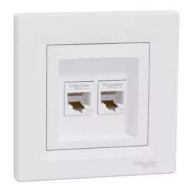 Asfora UTP Cat5e aljzat 2xRJ45 fehér EPH4400121
