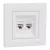 Asfora UTP Cat5e aljzat 2xRJ45 fehér EPH4400121