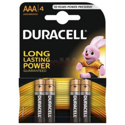 Elem Miniceruza AAA Duracell Basic LR03 (4db/csomag)