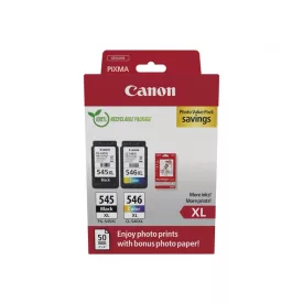   Tintapatron Canon PG-545XL + CL-546XL fekete + színes szett Eredeti + Papír