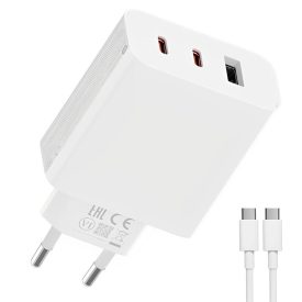   Xiaomi 67W GaN 2C1A hálózati töltő 1xUSB-A, 2xType-C + Type-C-Type-C kábel