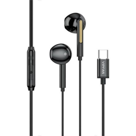 Vipfan M11 fekete Fülhallgató headset vezetékes Type-C 