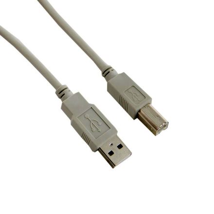 USB - USB B kábel 3,0m Wiretek WU4AE-3 szürke