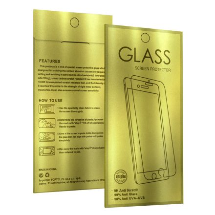 iPhone 5/5G/5S/SE/6C üvegfólia Glass Gold