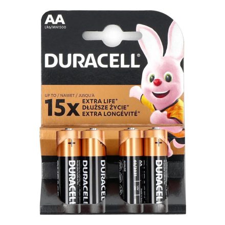 Duracell Basic MN1500 Elem Ceruza AA (4db/csomag)