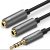 Ugreen 30619 átalakító, jack 3.5mm apa - 2xjack 3.5mm anya