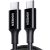UGREEN US300 USB-C – USB-C kábel 100W, 5A, 1m, fekete (80371)