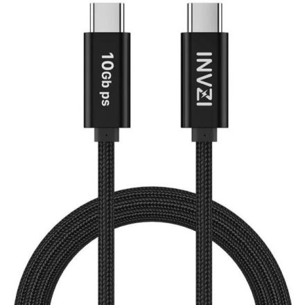 Type-C - Type-C Gen2 kábel 100W, 10Gbps, 2m, fekete INVZI (CTC66FT)