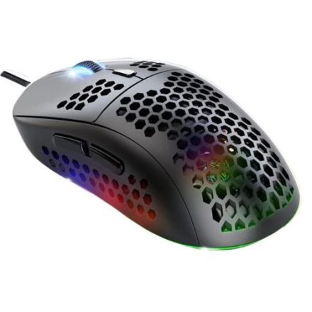 Spirit of Gamer S-PM4 RGB vezetékes Egér (12800DPI / 6 gomb / szövet kábel / fekete)