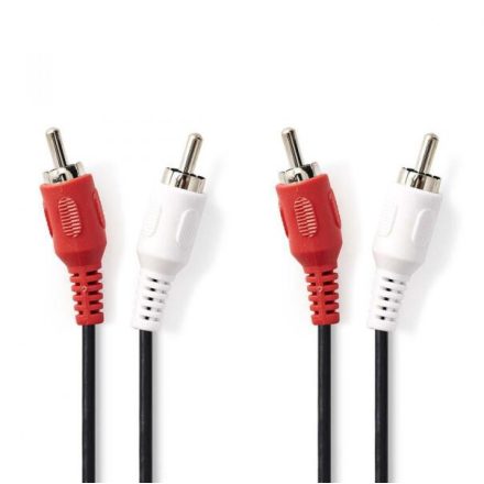 Nedis CAGL24200BK50 audio kábel 5 M 2 x RCA Fekete
