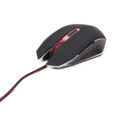 Gembird MUSG-001-R Gamer vezetékes egér Black/Red