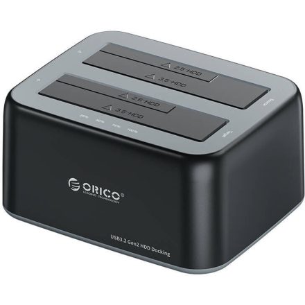 ORICO dokkolóállomás 2, 5" / 3, 5" HDD / SSD, 5Gbps, klónozási funkcióval