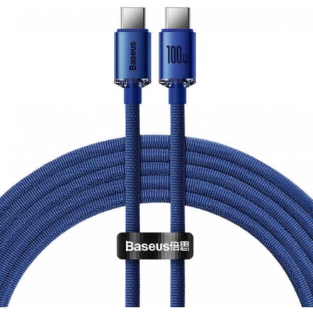 Baseus Crystal Shine USB-C - USB-C kábel 100W, 1.2m kék