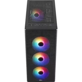   Formula FG-06 AR Számítógépház – (fekete, ablakos, 4x12cm ARGB venti, mATX, 1xUSB3.0, 2xUSB2.0)