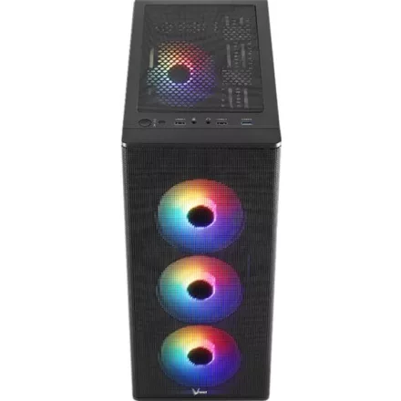 Formula FG-06 AR Számítógépház – (fekete, ablakos, 4x12cm ARGB venti, mATX, 1xUSB3.0, 2xUSB2.0)