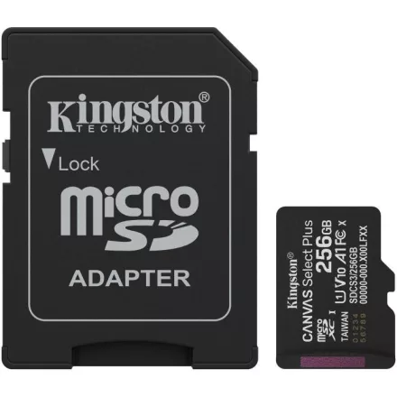 Kingston Canvas Select Plus SDCS3/256GB microSD memóriakártya + Adapter